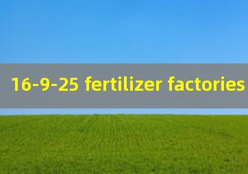 16-9-25 fertilizer factories